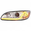 Chrome Projection Headlight  For Peterbilt 386 & 387 Driver Side