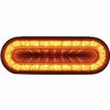 6 Inch Mirage Amber LED Oval Clearance, Marker & Turn Signal Light W/ 24 Diodes & Amber Lens