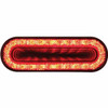 6 Inch Mirage Oval Red LED Stop, Tail & Turn Signal Light W/ 24 Diodes & Clear Lens