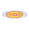 2 X 6 Inch M1 Style Amber GLO LED Marker Light W/ Clear Lens, 13 Diodes & Chrome Plastic Bezel