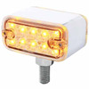 10 LED Rectangular Dual Function Double Face Light - Amber & Red LED/ Clear Lens