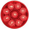 9 LED 2 Inch Round Reflector Light (Clearance/Marker) - Red LED / Red Lens