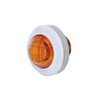 0.75 Inch Dual Function Amber LED Mini Auxiliary Utility Light W/ Bezel & Amber Lens