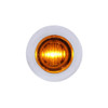 0.75 Inch Dual Function Amber LED Mini Auxiliary Utility Light W/ Bezel & Amber Lens