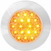 4 Inch Park Turn Clearance Light With Chrome Twist Lock Bezel - Amber Led / Clear Lens