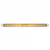 17-1/4 Inch 23 Diode Reflector Turn Signal Light Bar - Amber LED / Clear Lens