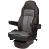 Seats Inc. Legacy Lo Seat With High Back, Low Base, Armrests, Heat - Duraleather Black / Gray