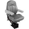 Seats Inc. Legacy Silver Seat With Mid Back, Std Base, Heat - Duraleather Gray