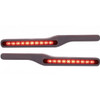 Wood Armrests W/ 9 Inch 10 LED Lights - Red LED/ Red Lens For Peterbilt