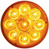 2.5 Inch Round Pure Reflector Style Clearance Marker Light W/ 9 Amber LEDs