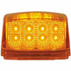 17 Diode Amber LED Square Cab Light W/ Amber Lens & Reflector - 5 Pack