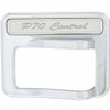 Chrome Plastic Rocker Switch Cover - PTO Control For Peterbilt 567, 579, 587 2012-Newer