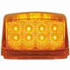 17 Diode Amber LED Amber Lens Square Cab Lights - Pack Of 5