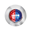 4 Inch 3/ Mini Dual Function Double Fury Clearance Marker Light - Red To Blue Led / Clear Lens