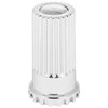 33Mm Chrome Bullet Flat Top Screw On Lug Nut Cover With Clear Jewel