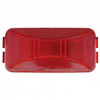Rectangular Clearance Marker Utility Light W/ Chrome Bracket - Red Lens