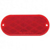 4 X 2 Inch Oval Reflector, Quick Mount - Red Lens