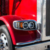 Blackout High Power 10 LED Headlight W/ 6 LED Turn & 100 LED Halo  For Peterbilt 388, 389 & 567- Passenger Side