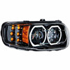 Blackout High Power 10 LED Headlight W/ 6 LED Turn & 100 LED Halo  For Peterbilt 388, 389 & 567- Passenger Side