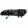 Black Projection Headlight W/ LED Sequential Turn & DRL - Passenger Side - For Peterbilt 335, 337, 340, 348, 384, 386, 387