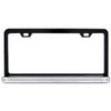Black License Plate Frame W/24 Led 12 Inch Glo-Light Bar - Red Led/ Clear Lens