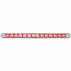 12 Inch 14 Diode Light Bar W/ Black Housing - Red LED Clear Lens