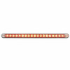 12 Inch 19 Diode Reflector Light Bar W/ Black Housing - Red LED / Clear Lens