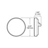 4 Inch Round Stop, Tail And Turn Light With Grommet Mount- White Led/ Red Lens