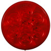 4 Inch Round Stop, Tail And Turn Light With Grommet Mount- White Led/ Red Lens
