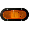 Oval Dual Function Mid Turn Auxiliary Light With Reflective Housing- Amber Led/ Amber Lens