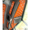 Ez Pete Cab Cubby Cover Set With Grey Back Panel, Black Buttons And Black Single Stitch Thread For Peterbilt 389