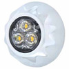3 High Power LED Mini Warning Light W/ Chrome Bezel - Amber LED / Clear Lens