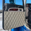 Ez Pete Deluxe Full Door Panel With Black Back Panel, Risque Red Buttons And Scarlett Double Stitch Thread For Peterbilt 389