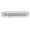 6 High Power LED Super Thin Warning Light - White LED / Clear Lens