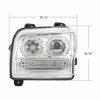 Chrome High Power 10 Led Headlight- Driver Side For Kenworth W990