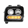 Black High Power 10 Led Headlight- Driver Side For Kenworth W990