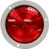 4 Inch Round Stop, Tail And Turn Light With Flange Mount- Red Led/ Red Lens
