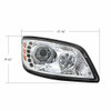 Chrome 10 Led Headlight- Passenger Side For Hino 238, 258, 268 And 338