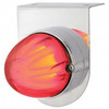 Stainless Steel Light Bracket W/ 9 LED Dual Function Glo Light - Red LED / Clear Lens