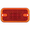 10 LED Dual Function Reflector Rectangular Light - Red LED / Red Lens