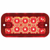 10 LED Dual Function Reflector Rectangular Light - Red LED / Red Lens