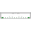 20 Inch Chrome Texas Boxed End Bumper Kit With 2 Oval, 10 Rnd 2 Inch Amber-Green Dual Revolution Lights With Visor For Freightliner Classic, Flc, Flt