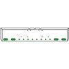 20 Inch Chrome Texas Boxed End Bumper Kit With 4 Oval, 8 Rnd 2 Inch Amber-Green Dual Revolution Lights With Visor For Freightliner Classic, Flc, Flt