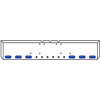 20 Inch Chrome Texas Boxed End Bumper Kit With 6 Oval, 6 Rnd 2 Inch Amber-Blue Dual Revolution Lights For Freightliner Classic, Flc, Flt