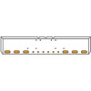 20 Inch Chrome Texas Boxed End Bumper Kit With 6 Oval, 6 Rnd 2 Inch Amber-Amber Mirage Lights With Visor For Freightliner Classic, Flc, Flt