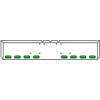 20 Inch Chrome Texas Boxed End Bumper Kit With Mounting And 8 Oval Amber-Green Dual Revolution Lights With Visor For Freightliner Classic, Flc, Flt
