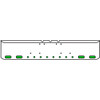 22 Inch Chrome Texas Rolled End Bumper With 4 Oval, 8 - 2 Inch Amber/Green Dual Revolution Leds, Chrome Bezels