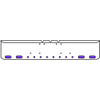 22 Inch Chrome Texas Rolled End Bumper With 4 Oval, 8 - 2 Inch Amber/Purple Dual Revolution Leds, Chrome Bezels