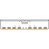 18 Inch Chrome Texas Square Bumper Kit With 8 Oval Lights And 2 Round Lights