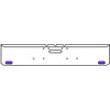 20 Inch Chrome Texas Square Bumper Kit With 2 Oval Lights